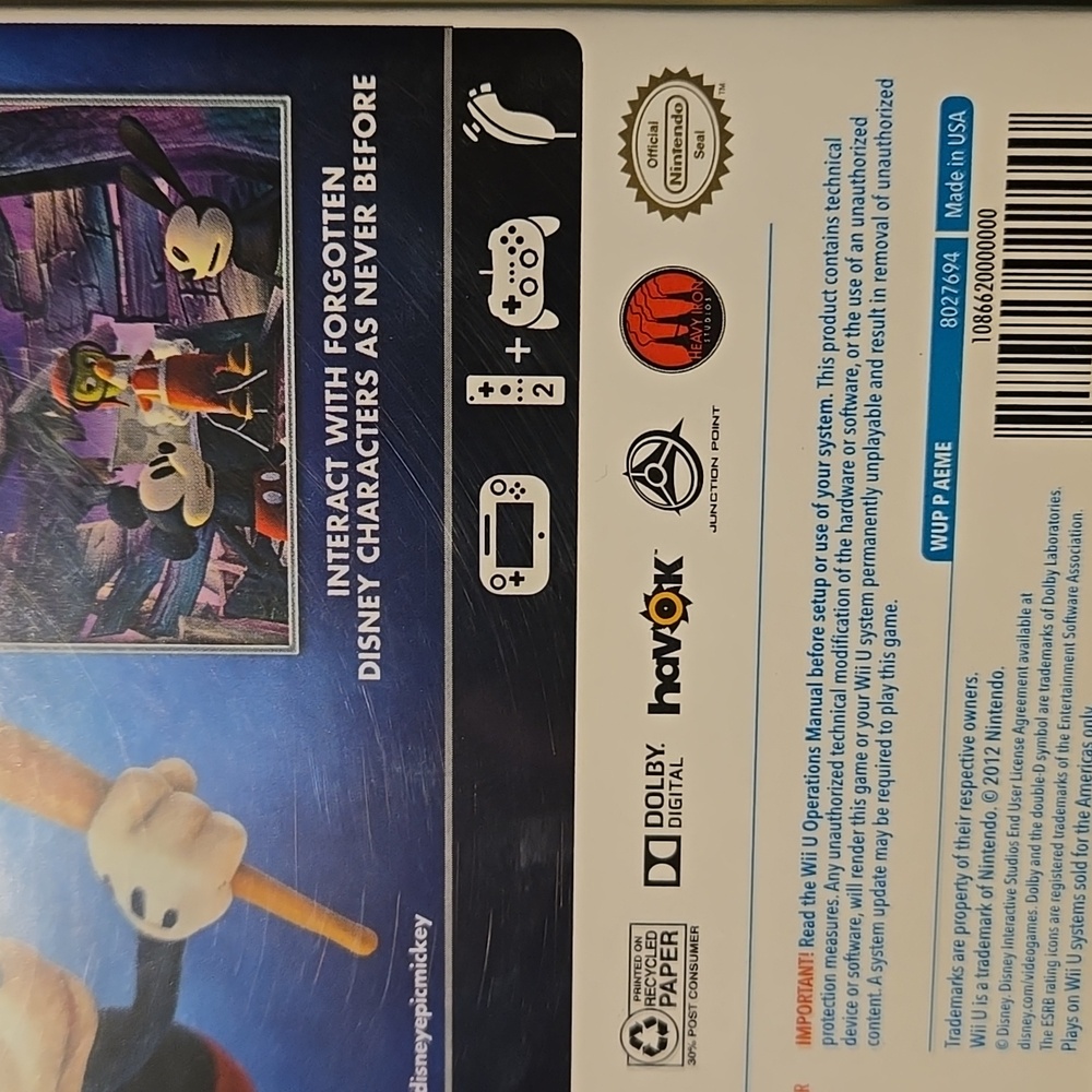 Disney Epic Mickey 2: The Power of Two for Wii U - Blue - Picture 8 of 14